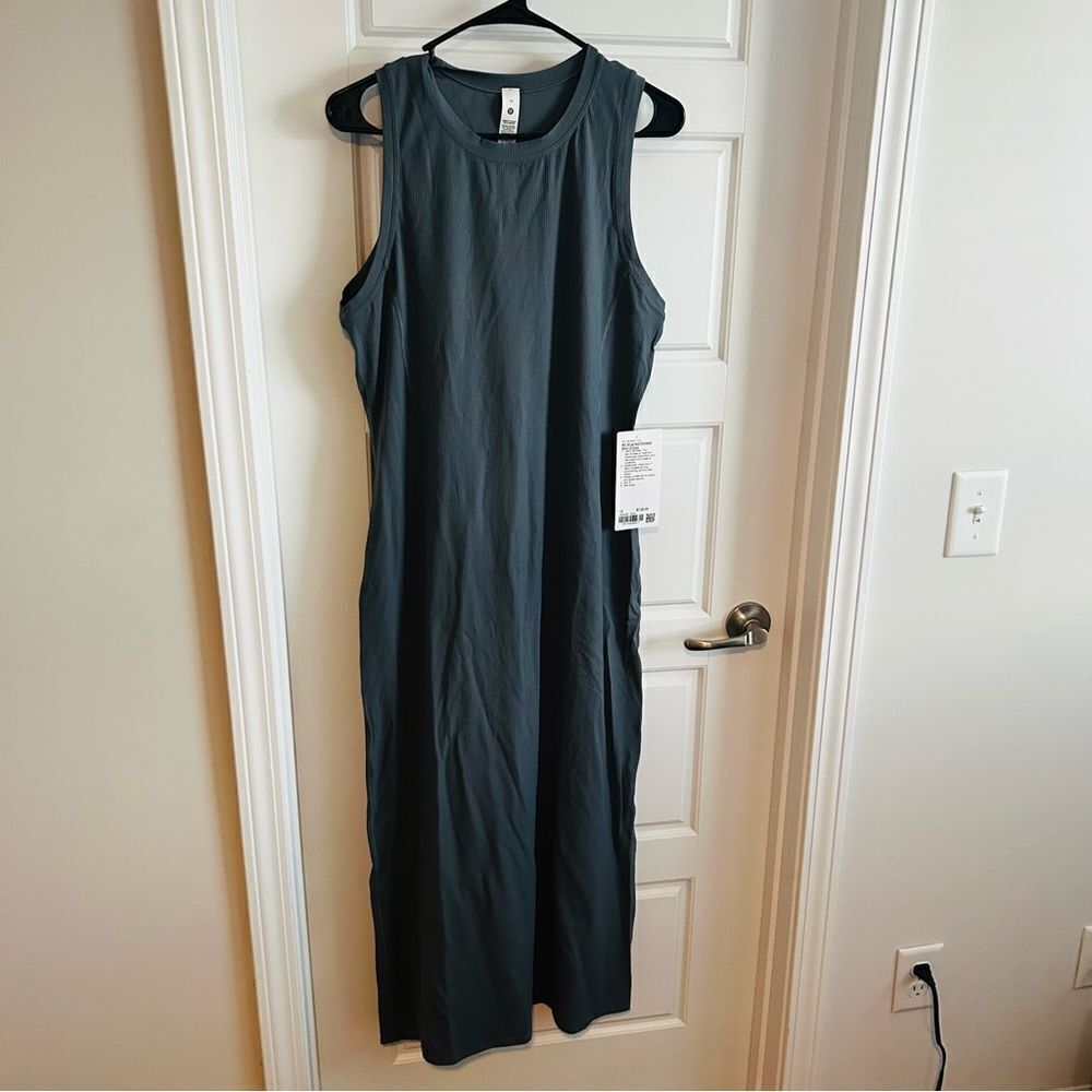 Lululemon Athletica Gray Halter Sheath Maxi Dress